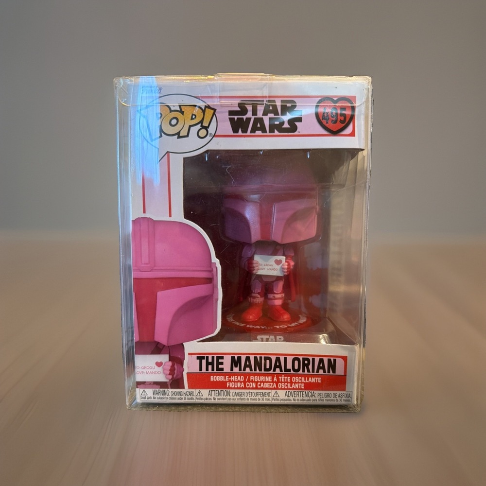 Funko Pop Star Wars The Mandalorian Pink Valentines S2 #495 Vinyl Figure 60126